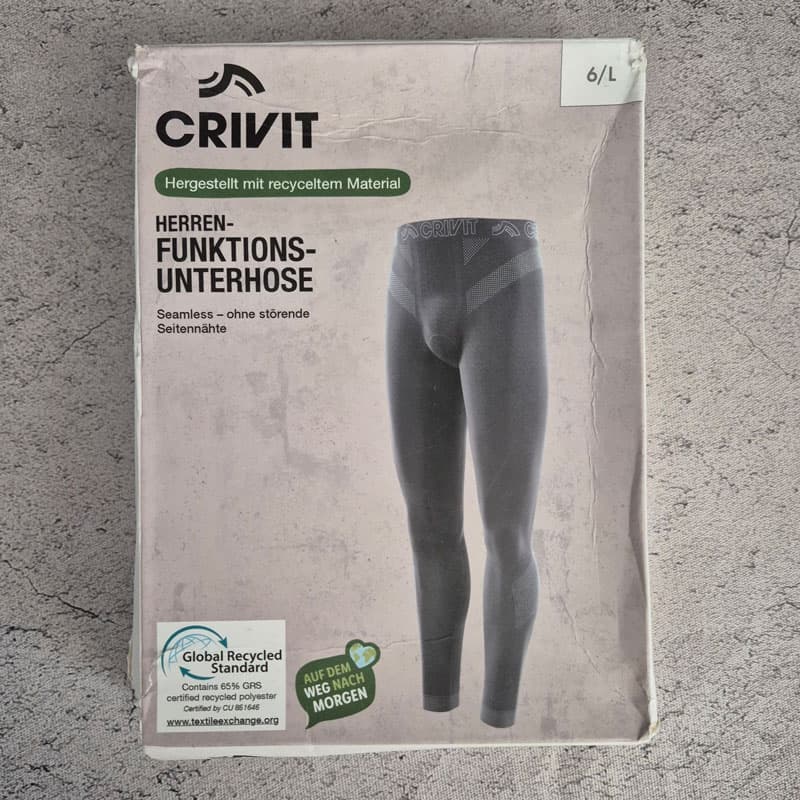 لگ بیس لایر مردانه کوهنوردی کریویت Crivit Funktionsunterhose خاکستری — تصویر ۴