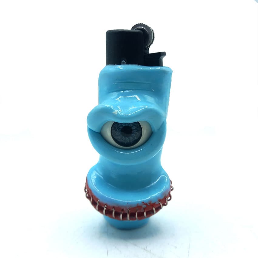 فندک فانتزی کلیپر اصل خمیری مدل تک چشم آبی d102