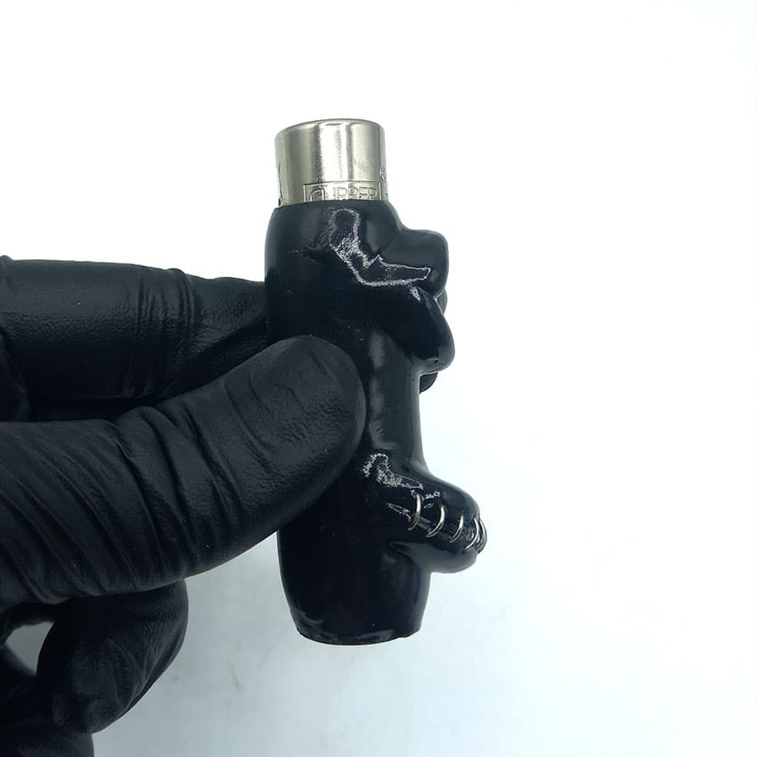 فندک فانتزی کلیپر اصل خمیری مدل تک چشم مشکی d101 — تصویر ۳