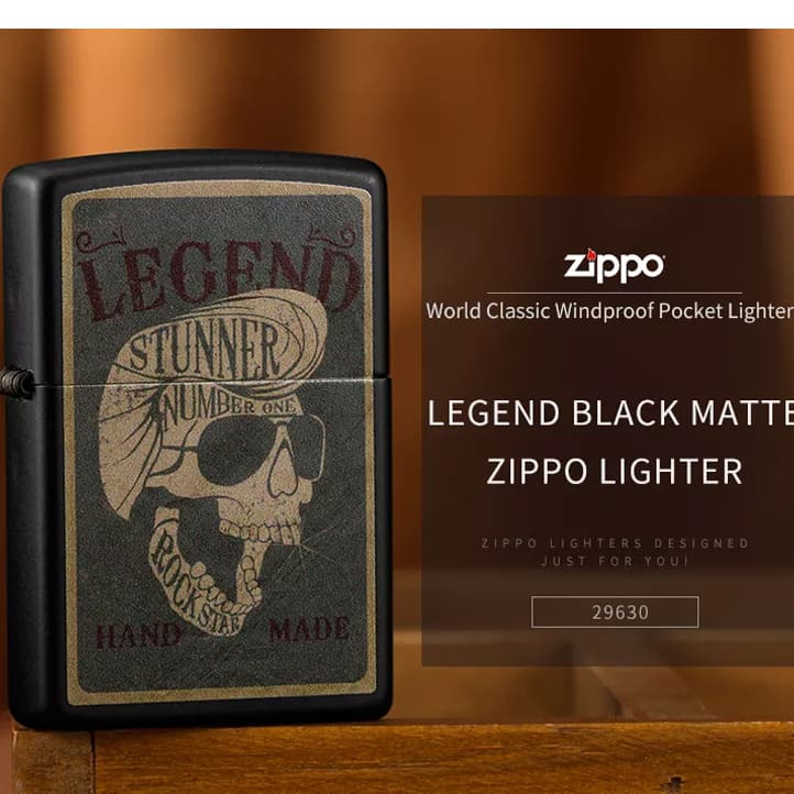 فندک زیپو اصل Zippo Legendary Skull کد 29630 — تصویر ۲