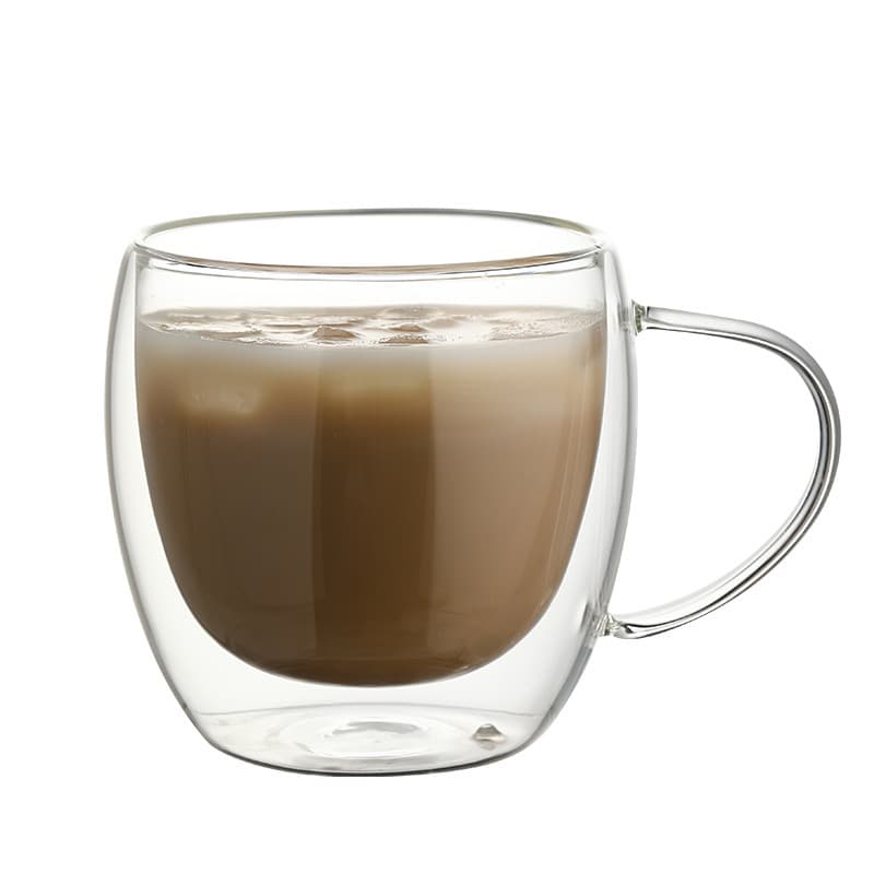 لیوان دوجداره پیرکس دسته دار 250 میل — تصویر ۲