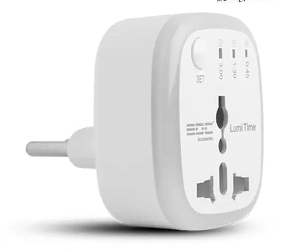 محافظ و مبدل برق 3 به 2 تایمردار EDC مدل Lumi Time — تصویر ۲