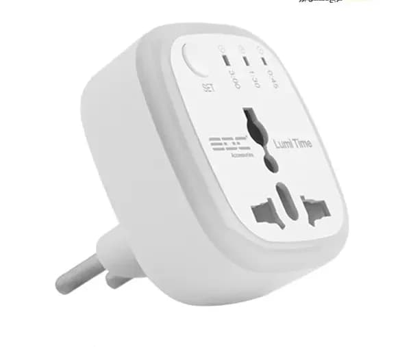 محافظ و مبدل برق 3 به 2 تایمردار EDC مدل Lumi Time