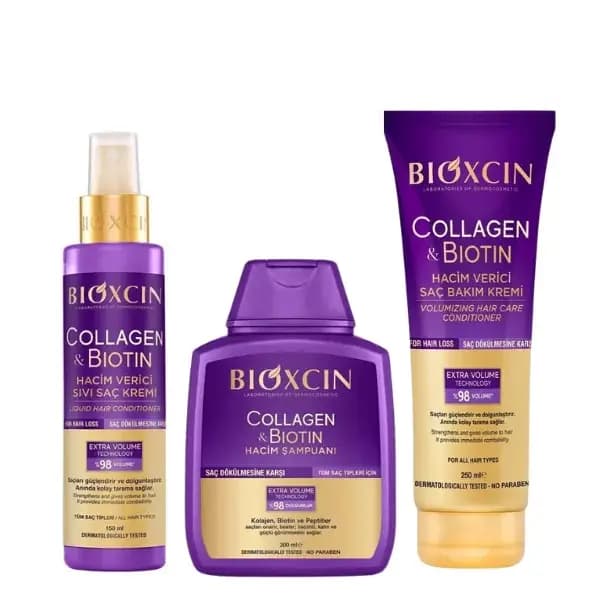 ست حجم‌دهنده مو بیوکسین Collagen & Biotin