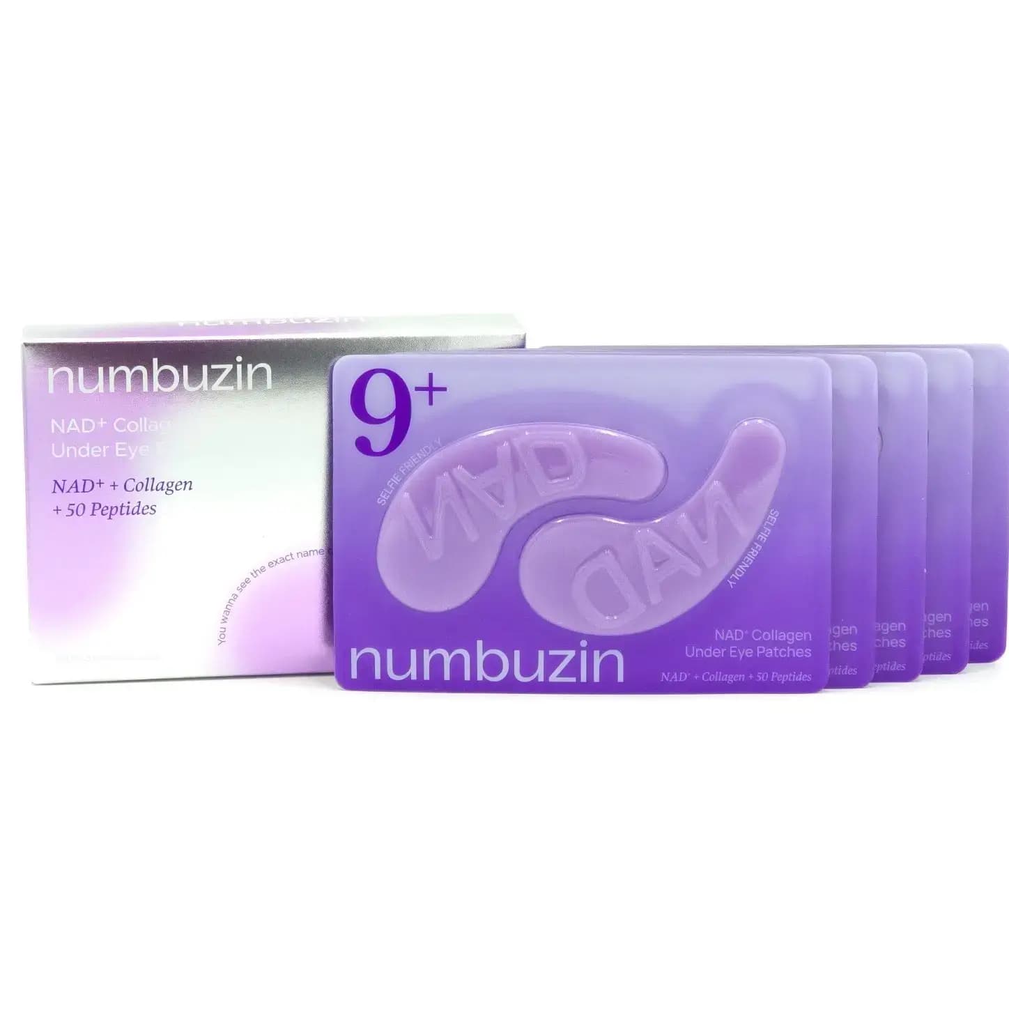 پچ دور چشم نامبوزین شماره 9 ضد چروک و لیفت‌کننده قوی با کلاژن و NAD+ (۵ جفت) Numbuzin No.9 NAD+ Eye Patches