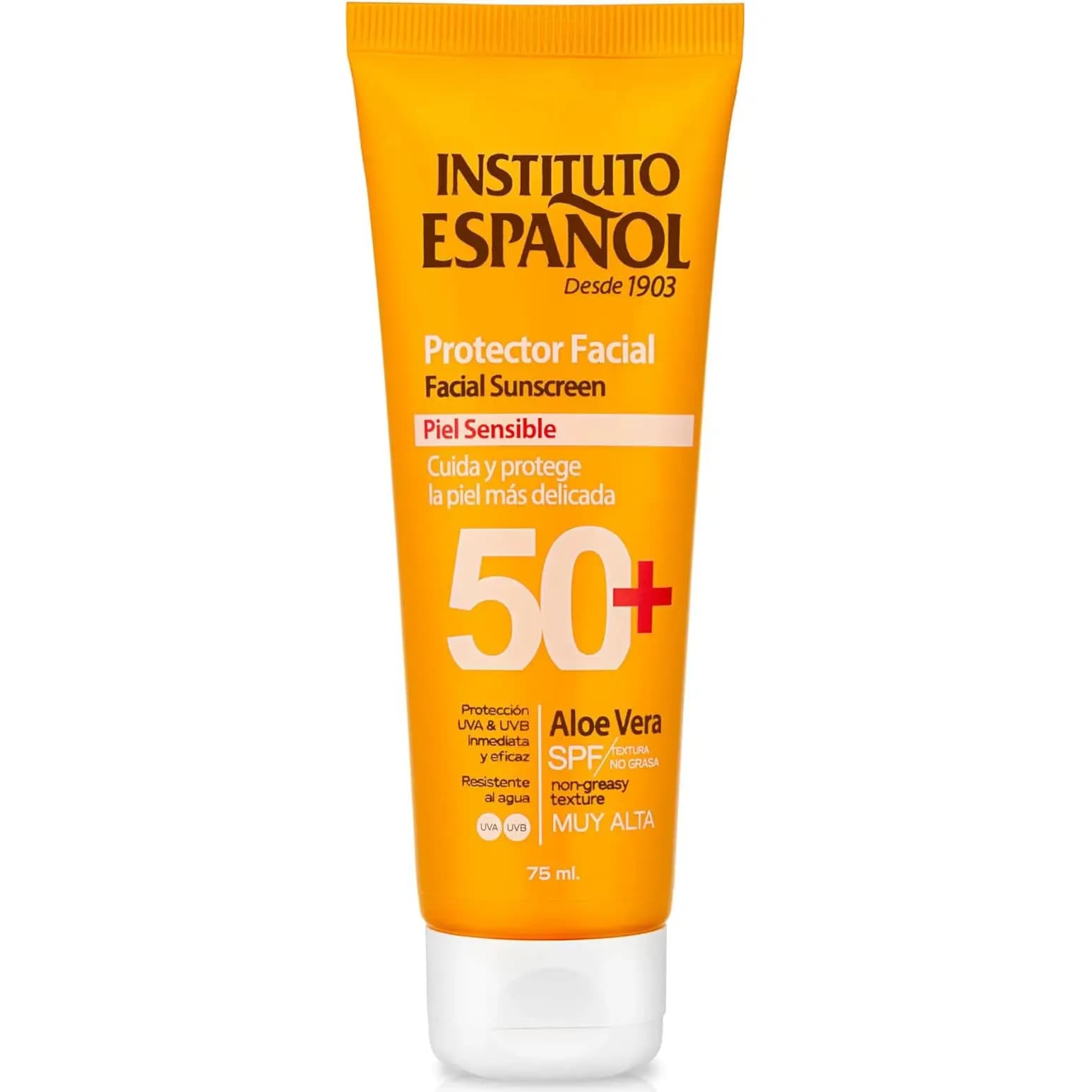 کرم ضد آفتاب صورت انستیتو اسپانول مخصوص پوست حساس حجم 75میل Instituto Espanol Facial Protection Tube Sensitive Skin +SPF50