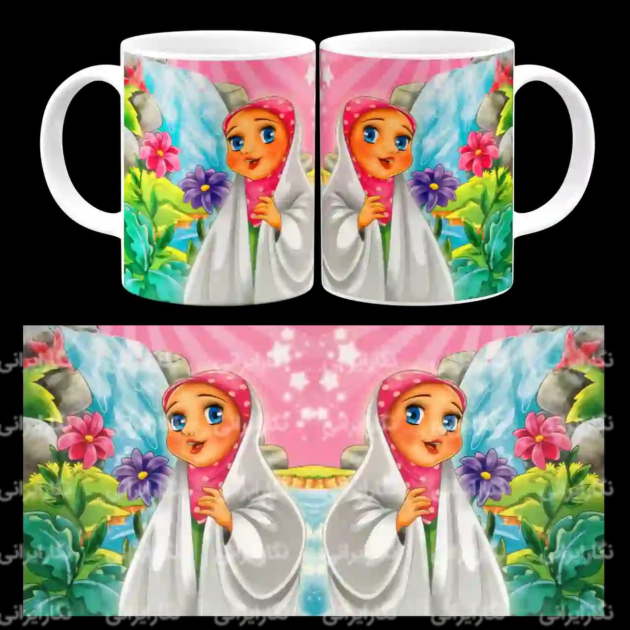 ماگ دختر باحجاب مدل 2T1