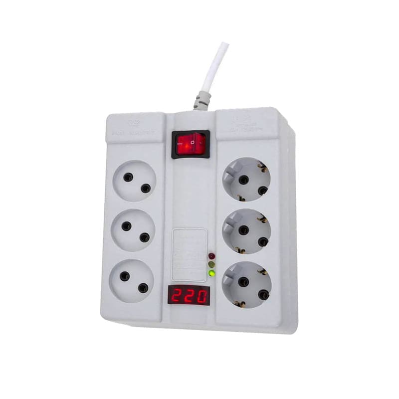 چندراهی برق و محافظ پارت الکتریک ، طول کابل 5 متر مدل EW-324F3