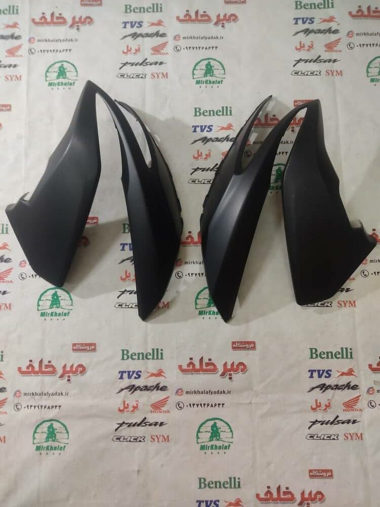 قاب (کاور فلاپ) بغل بلوری چراغ جلو موتور یاماها طرح ایروکس قدیم nvx مشکی مات خام (سمت چپ)