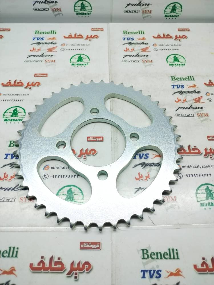 دنده (طبق) زنجیر چرخ عقب موتور بنلی 150 اصلی — تصویر ۲