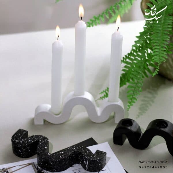 جا شمعی مدل موج — تصویر ۲