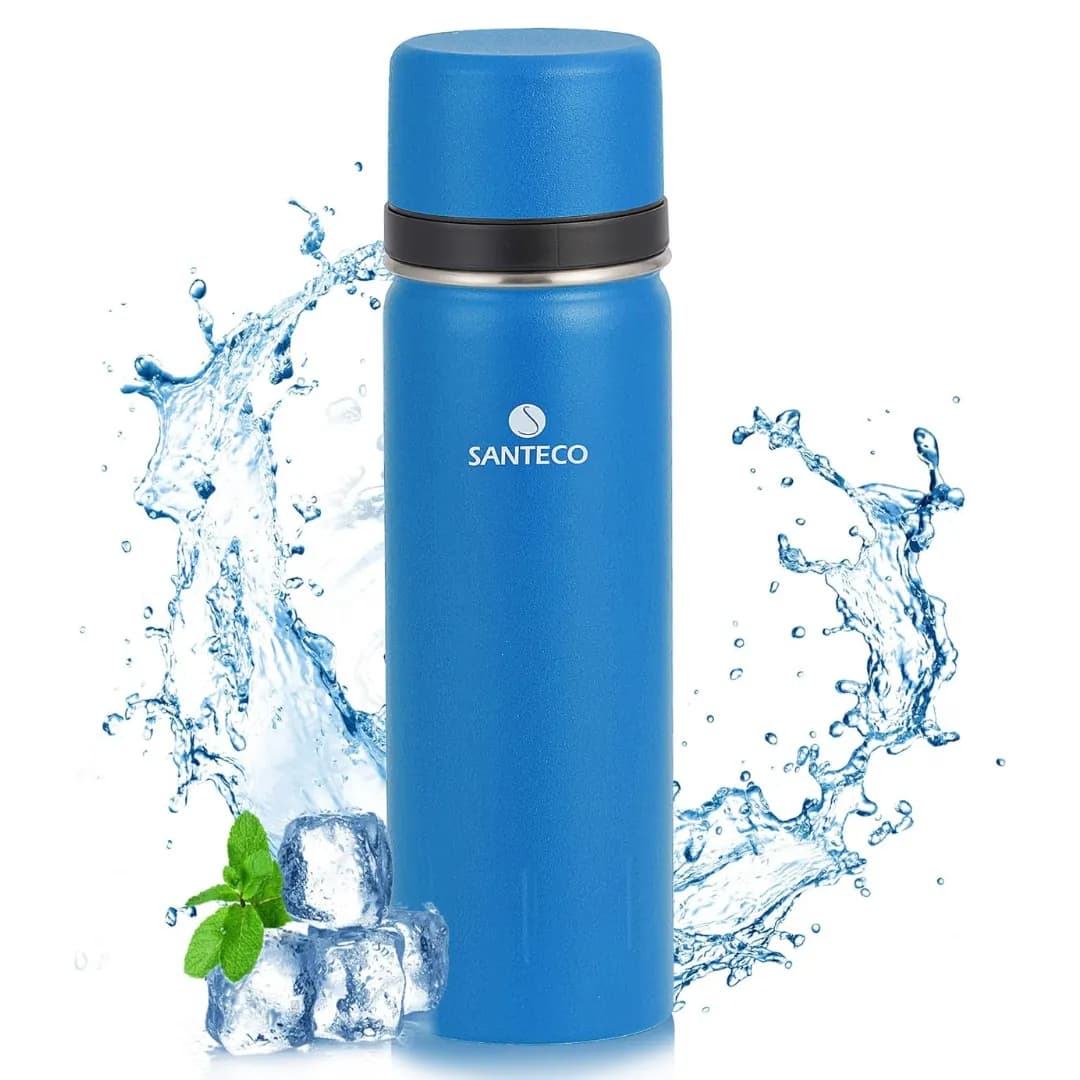 فلاسک سانتکو مدل SANTECO Kolima 1000ml – استیل ضدزنگ 18/8، عایق حرارتی 24 ساعته، ضدنشت و مجهز به لیوان همراه — تصویر ۲