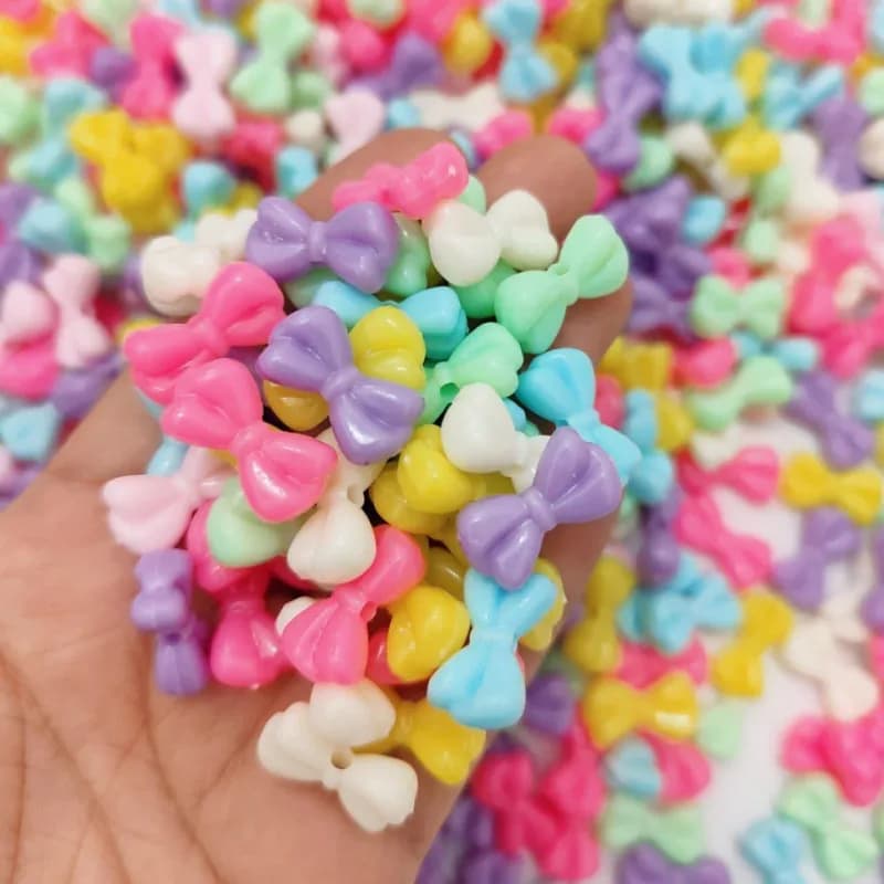 مهره رنگی پاستیلی پاپیون کوچک(100گرم) — تصویر ۲