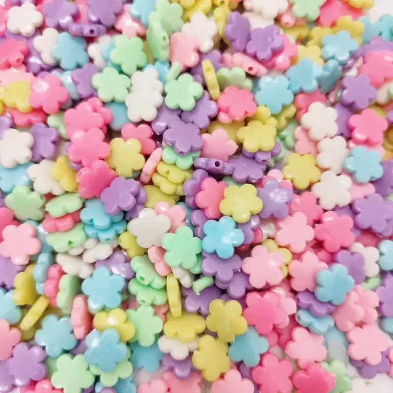 مهره رنگی پاستیلی شکوفه (20گرم) — تصویر ۳