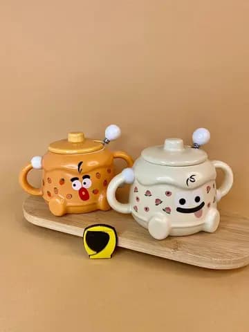 ماگ دو دسته میوه‌ای سرامیکی — تصویر ۲