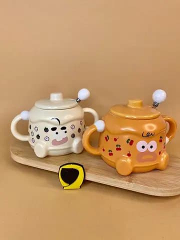 ماگ دو دسته میوه‌ای سرامیکی