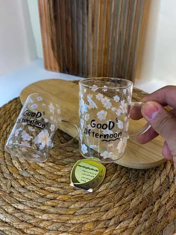 چای خوری طرح گل بابونه پیرکس — تصویر ۲