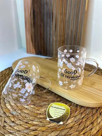 چای خوری طرح گل بابونه پیرکس