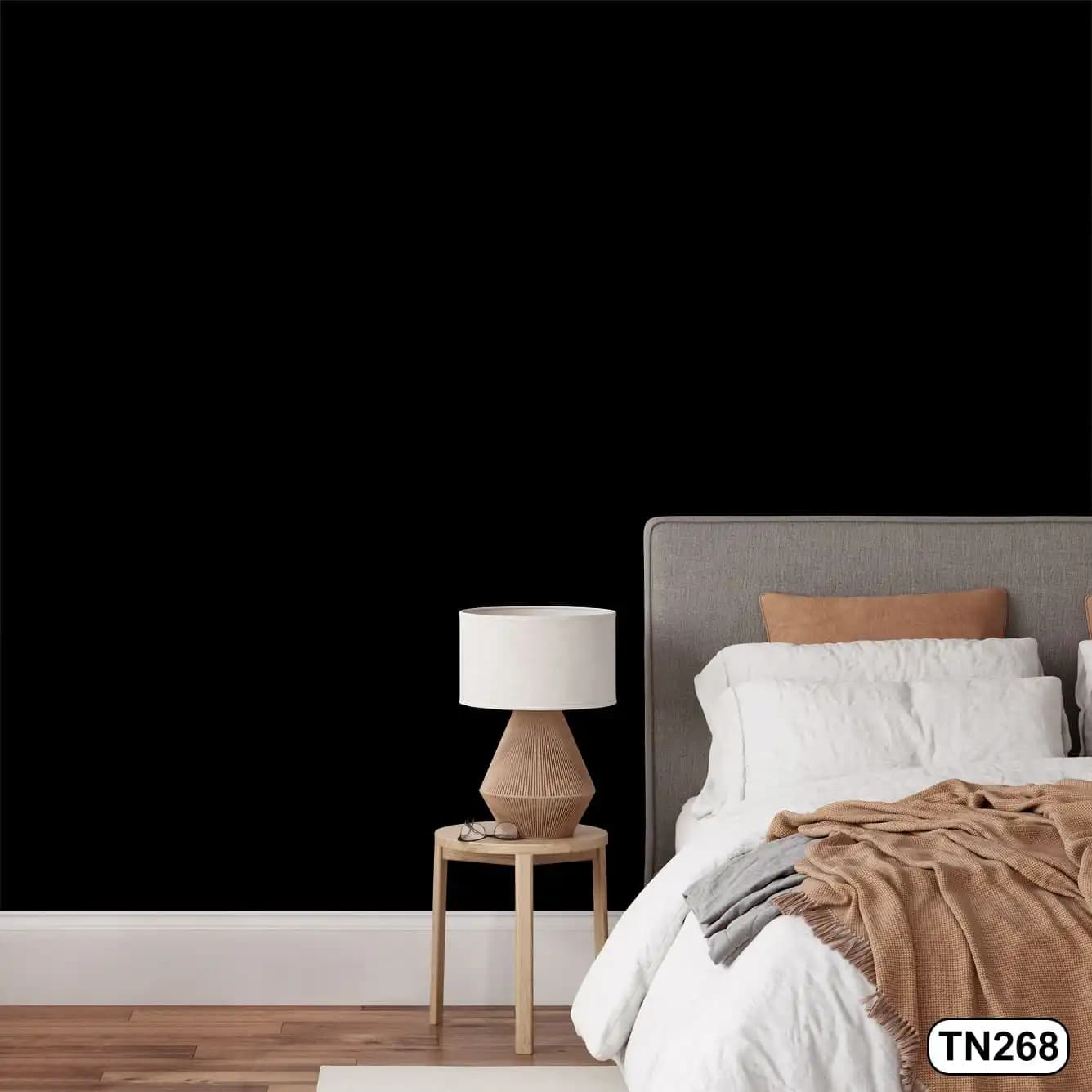 کاغذ دیواری مشکی ساده مات کد TN268