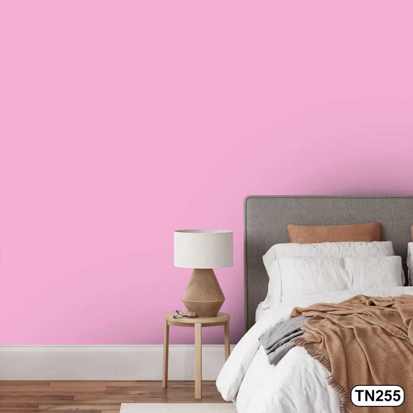 کاغذ دیواری صورتی چرک مات طرح ساده کد TN255
