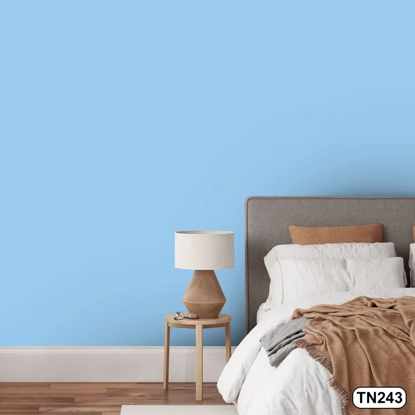کاغذ دیواری آبی روشن مات کد TN243