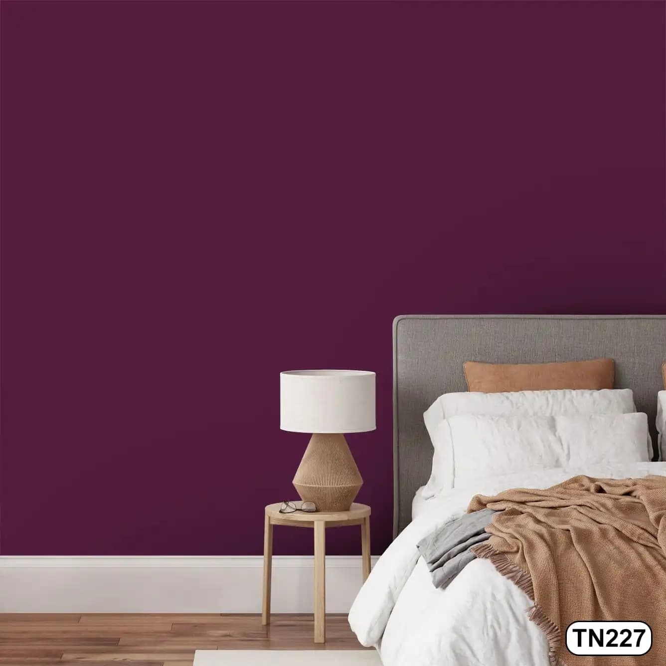 کاغذ دیواری ساده بادمجونی مات کد TN227
