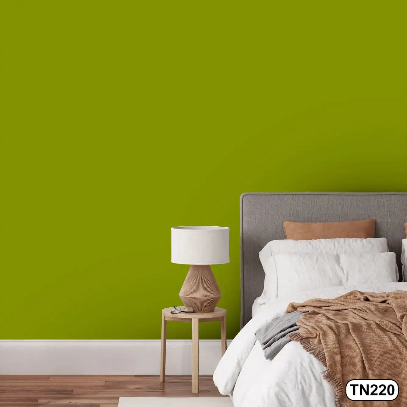 کاغذ دیواری سبز لجنی روشن کد TN220