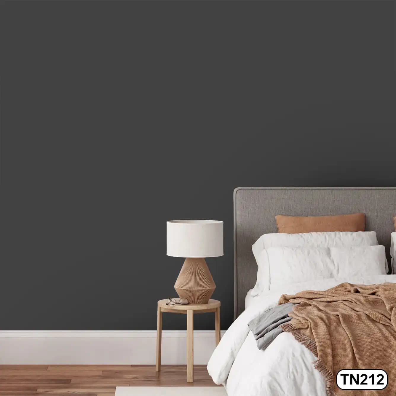 کاغذ دیواری خاکستری ساده کد TN212