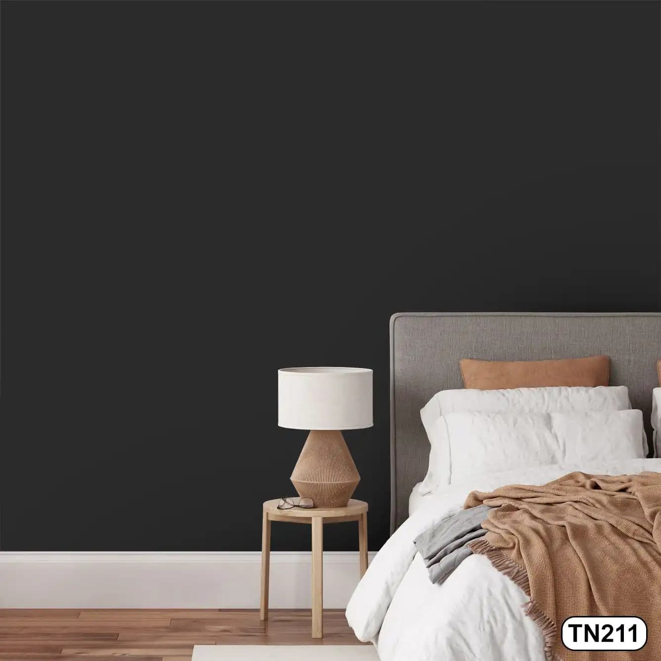 کاغذ دیواری مشکی ساده کد TN211