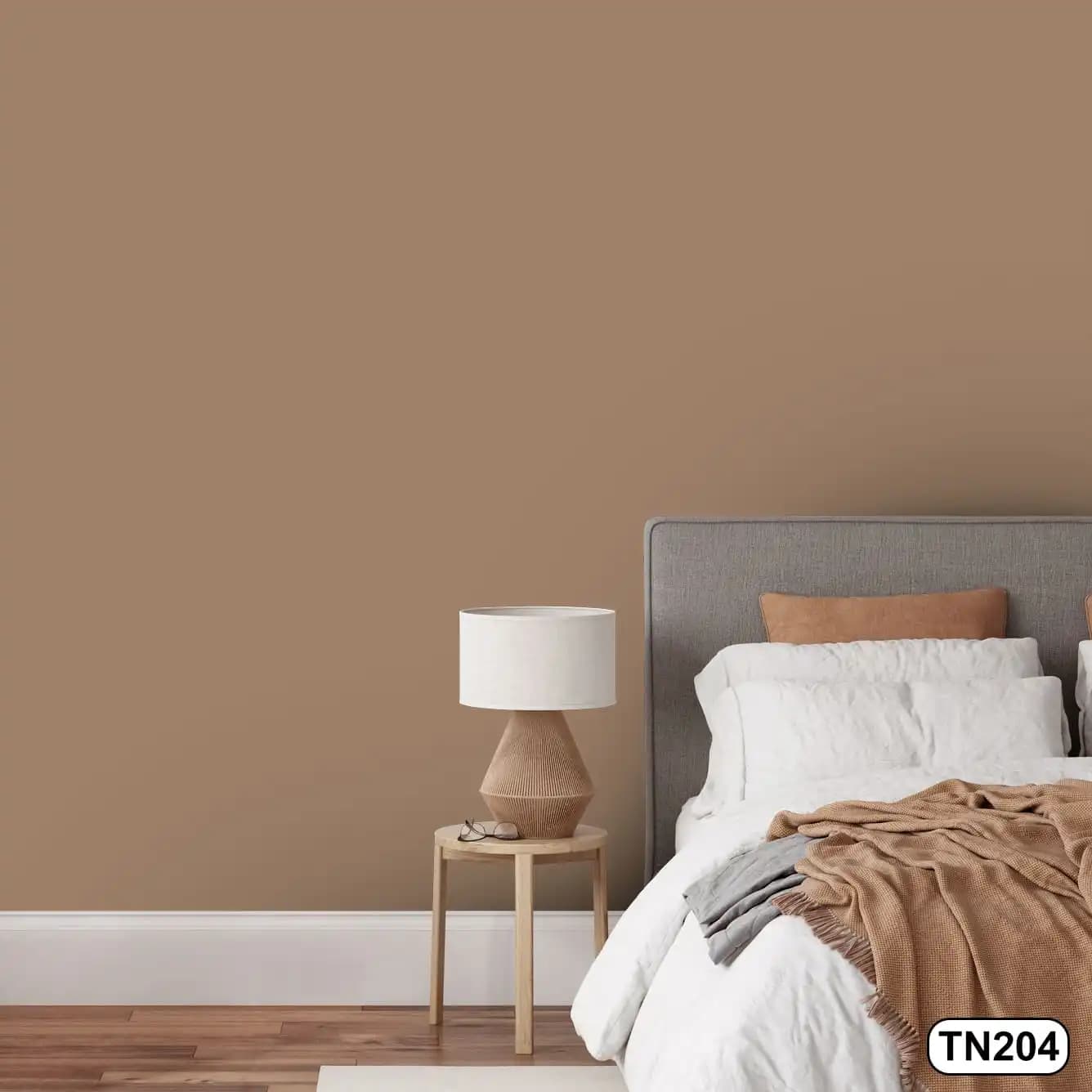 کاغذ دیواری ساده رنگ خاکی کد TN204