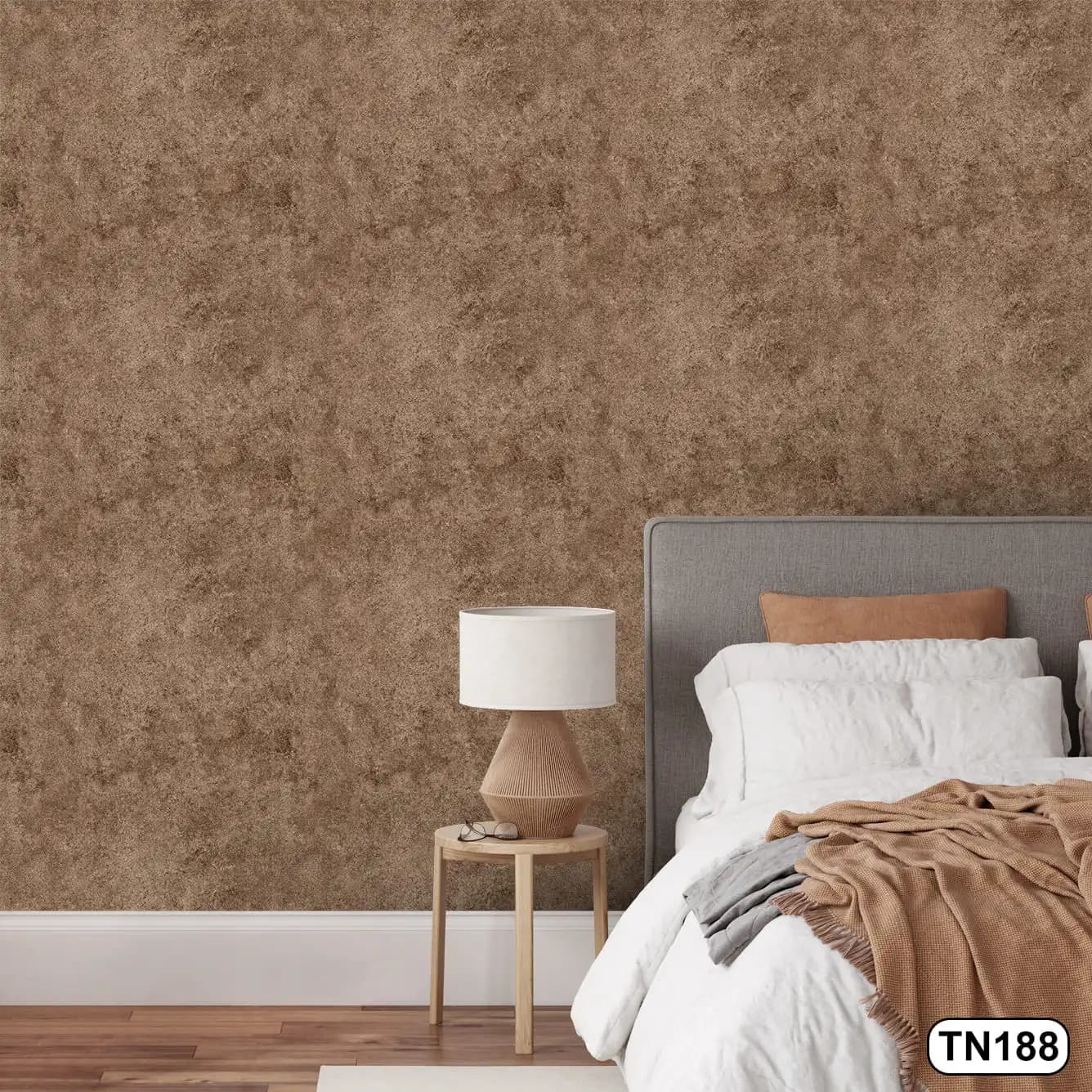 کاغذ دیواری رنگ نسکافه ای کد TN188