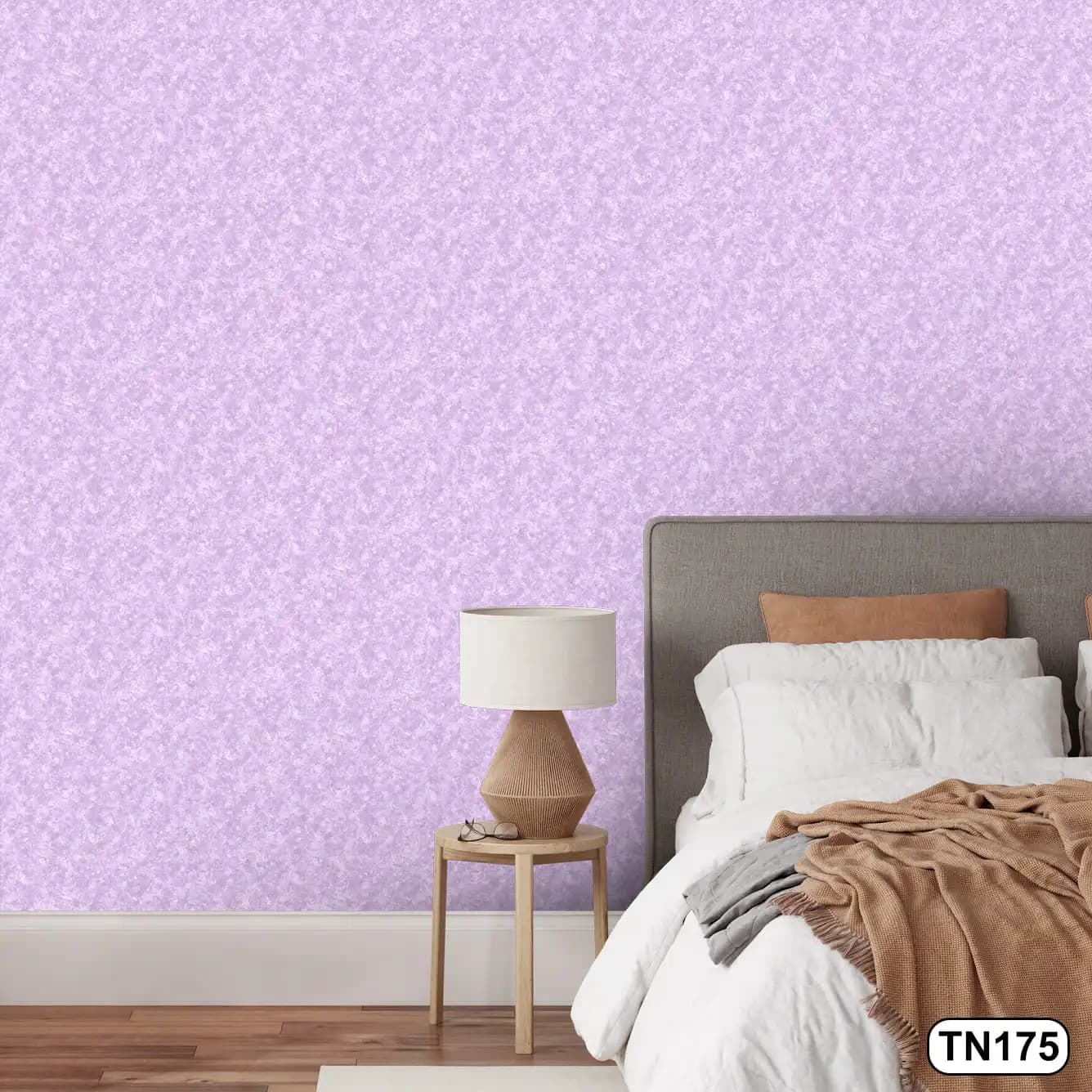 کاغذ دیواری رنگ یاسی روشن کد TN175