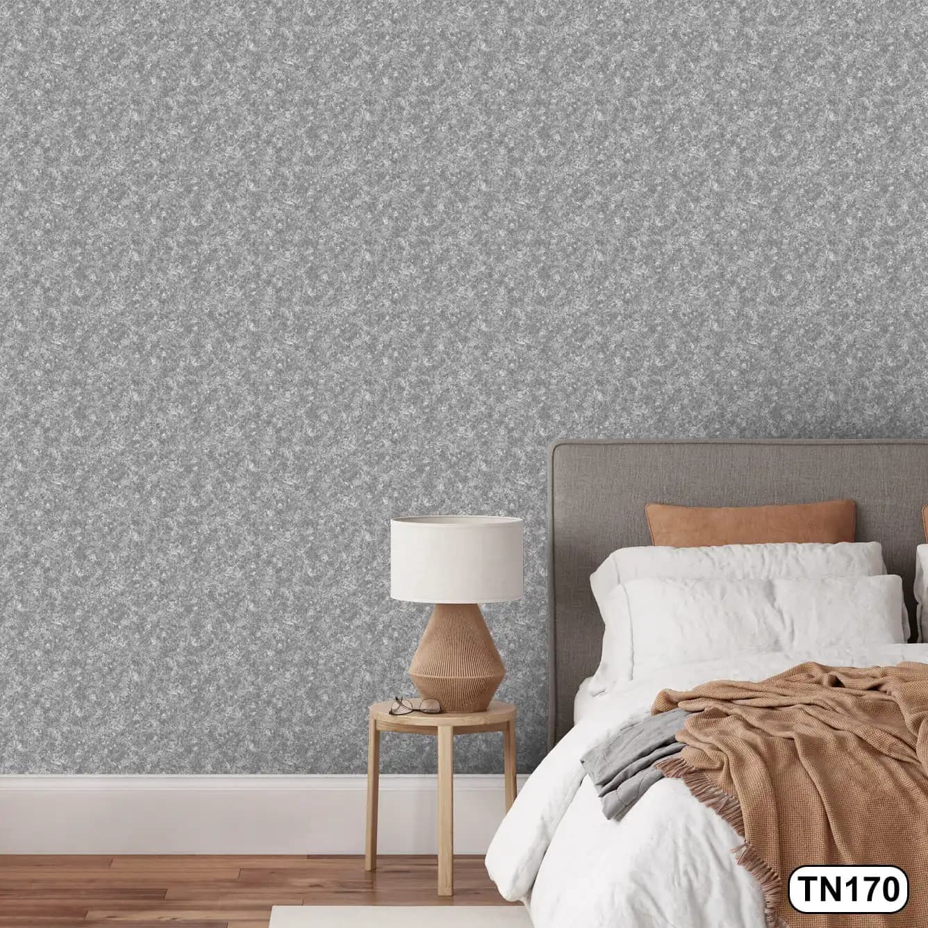 کاغذ دیواری رنگ خاکستری کد TN170