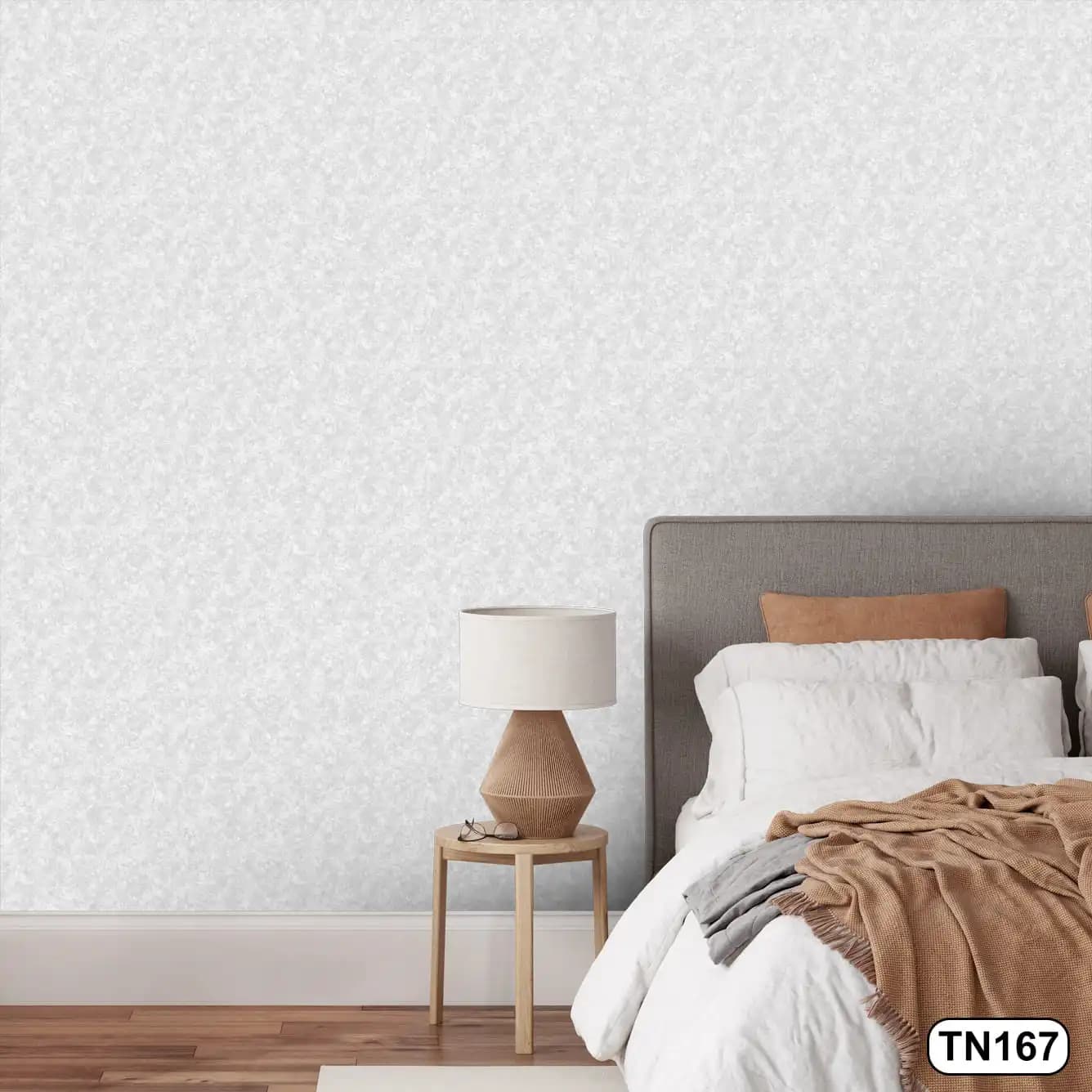 کاغذ دیواری سفید استخوانی کد TN167