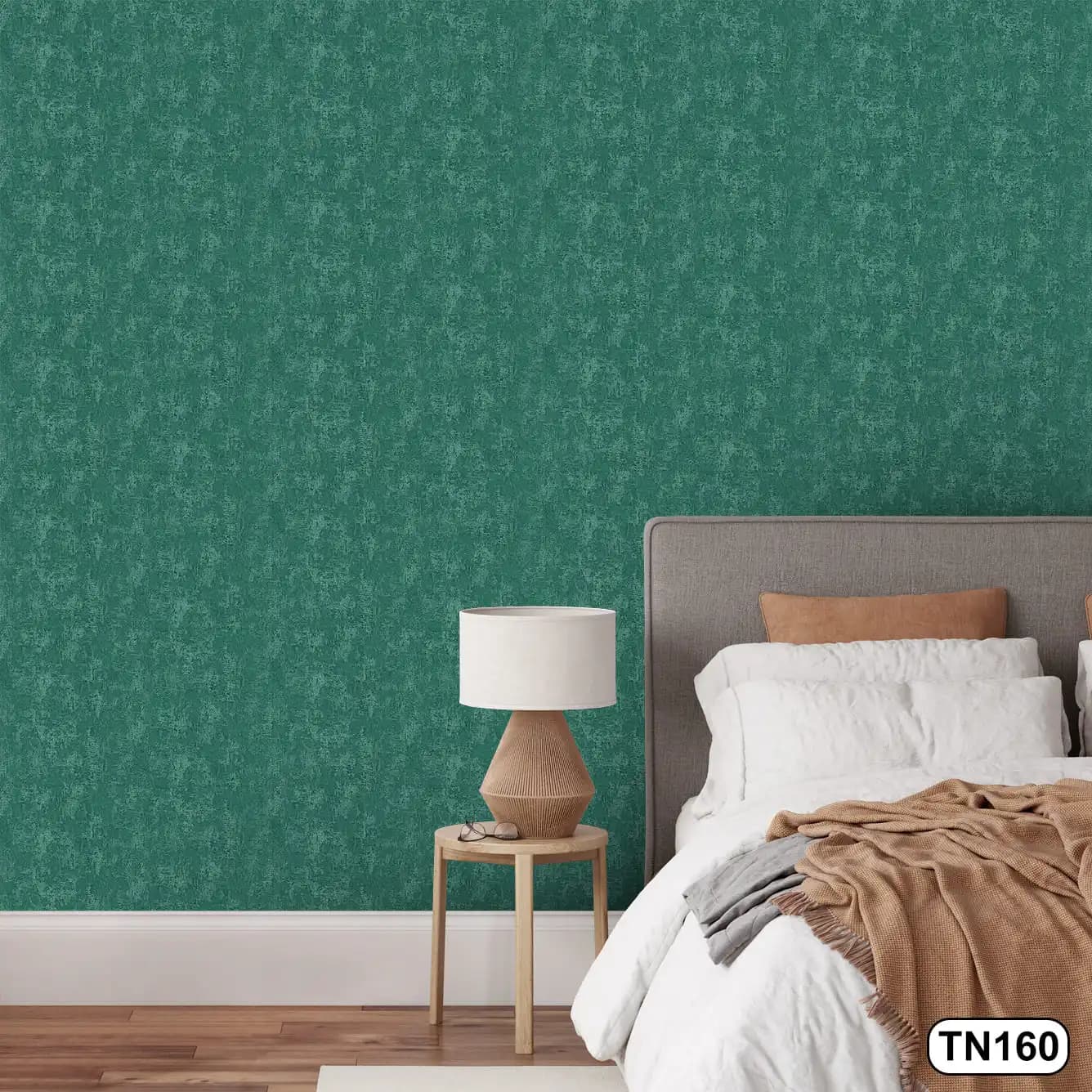 کاغذ دیواری رنگ سبز تیره کد TN160