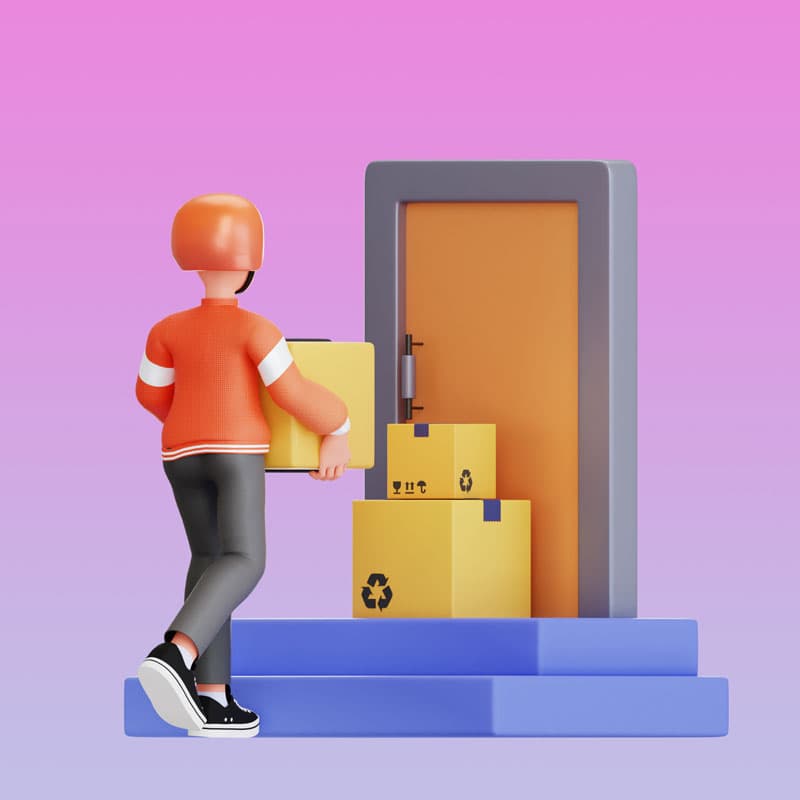 آبجکت کاراکتر تحویل سفارش