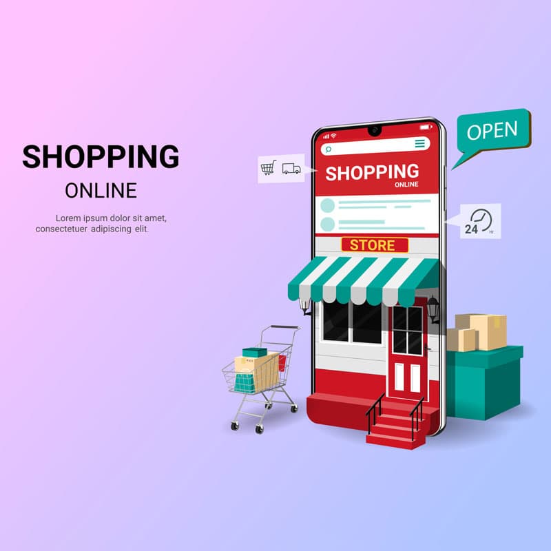 وکتور موبایل آنلاین شاپ