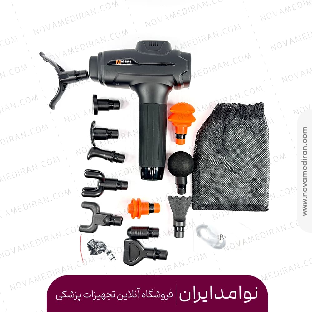 ماساژور تفنگی 12 سر حرفه‌ای