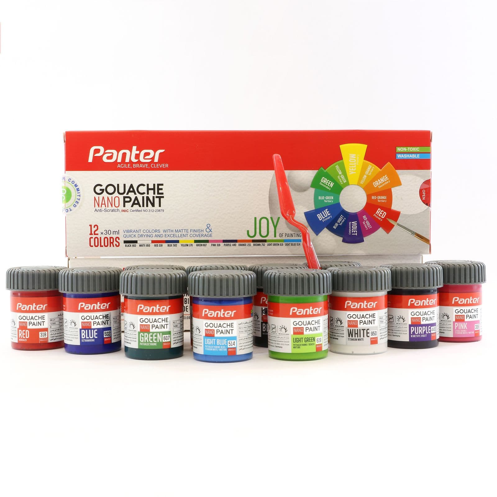 گواش ۱۲ رنگ پنتر Panter Nano GP-711-12 — تصویر ۲