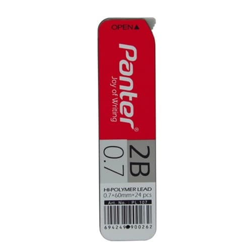 نوک مداد نوکی 0.7 میلی‌متری پنتر (Panter) نوع 2B رنگ مشکی