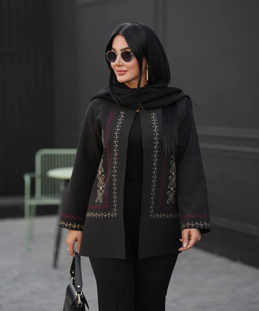 مانتو گلدوزی مدل آینور