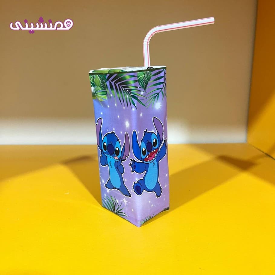 بسته 4 عددی لیبل آبمیوه مدل جشن و تولد تم استیچ — تصویر ۲