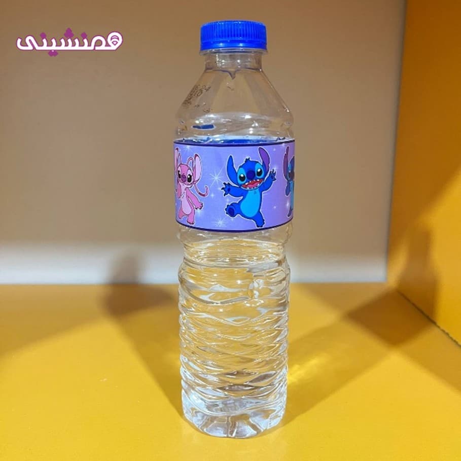بسته 10 عددی لیبل آب معدنی تم جشن و تولد تم استیچ — تصویر ۲