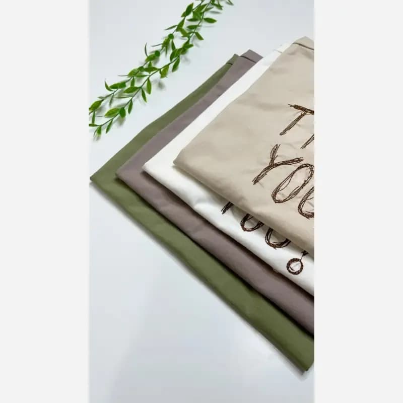 تیشرت اورسایز دخترانه thankyou لش استایل آستین کیمونو — تصویر ۵