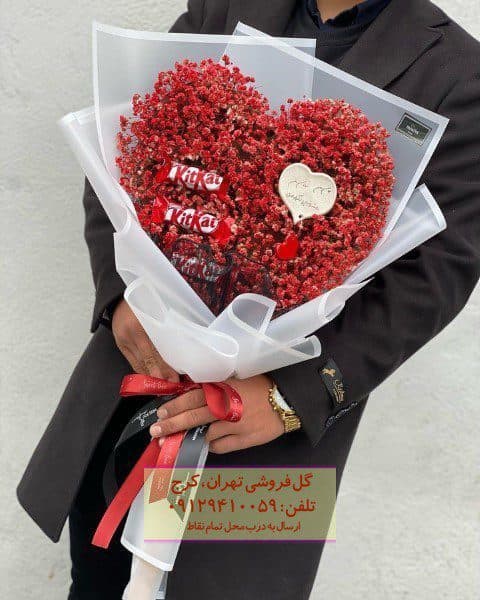جعبه گل رز سبز ولنتاین در گلفروشی سعدآباد