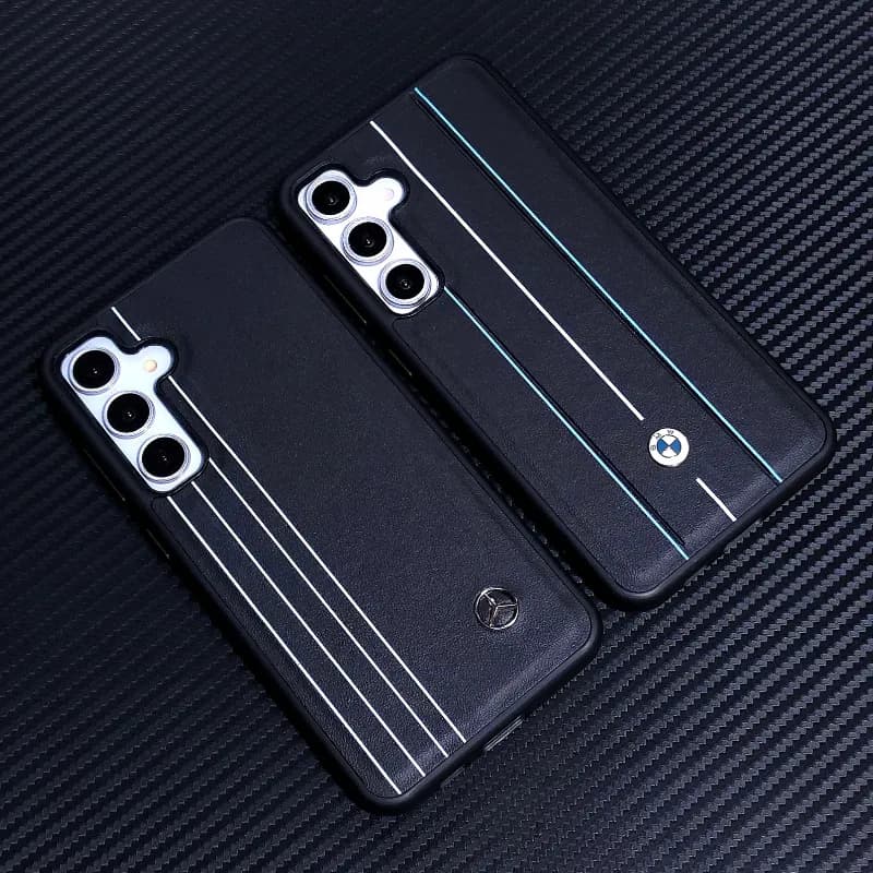 قاب طرح‌دار BMW خط آبی سفید سامسونگ Galaxy S24 FE – Samsung Galaxy S24 FE BMW Line Blue White Design Case