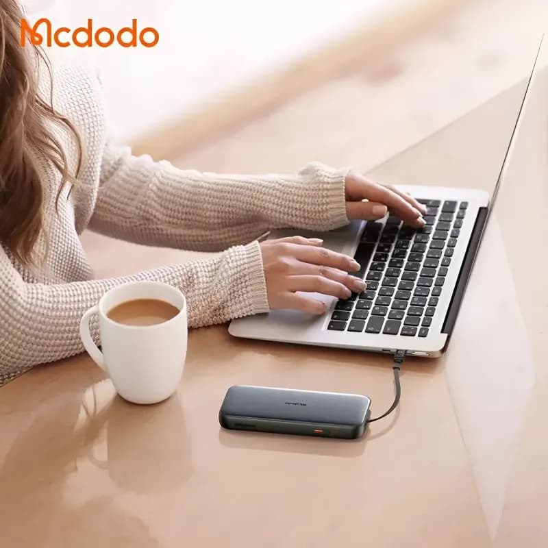 پاوربانک جمع‌شونده 10000 مدل MC-5920 برند Mcdodo – 10000mAh Mcdodo MC-5920 Retractable Power Bank
