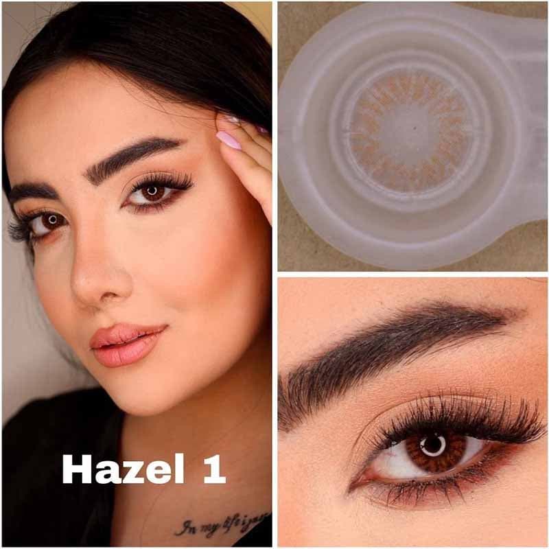 لنز رنگی چشم نیو ویژن پرو رنگ عسلی مدل هازل1 (Hazel1) — تصویر ۵