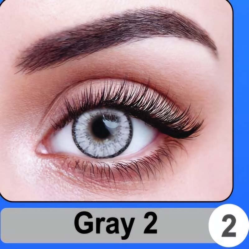 لنز رنگی چشم نیو ویژن پرو رنگ کاراملی طوسی دور مشکی (NEW VISION-PRO) مدل Gray2 — تصویر ۲