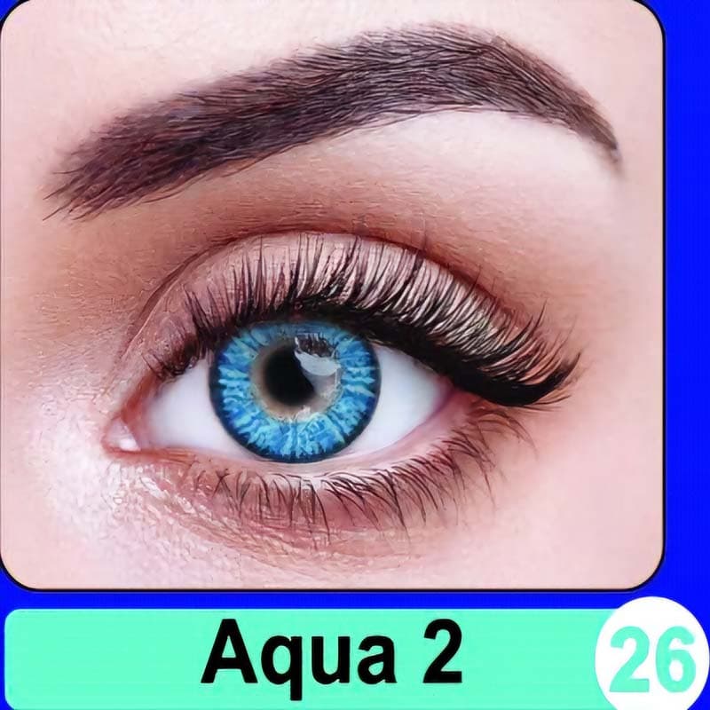لنز رنگی چشم نیو ویژن پرو رنگ آبی دور مشکی (NEW VISION-PRO) مدل Aqua2 — تصویر ۲